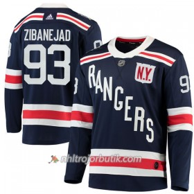 Män Ishockey New York Rangers Tröja Mika Zibanejad 93 2018 Winter Classic Adidas Marinblå Authentic